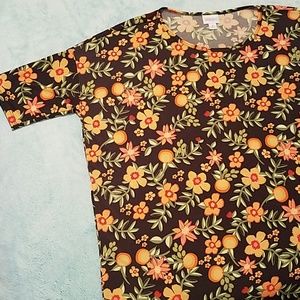 Lularoe Medium Irma Floral Oranges New